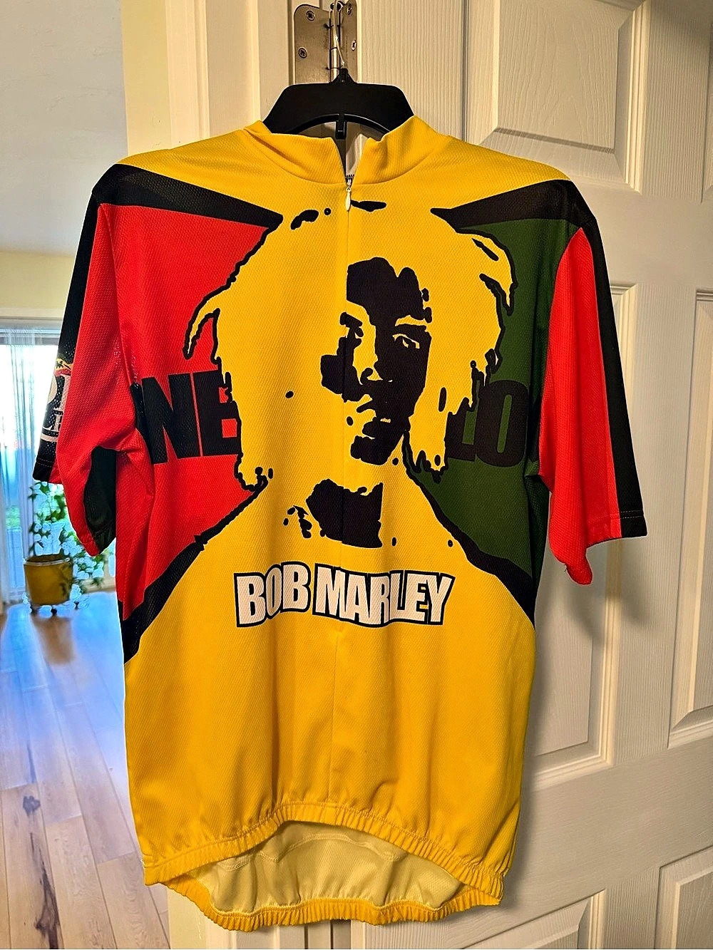 Bob Marley cycling jersey Color Block Yellow Red XL Like New